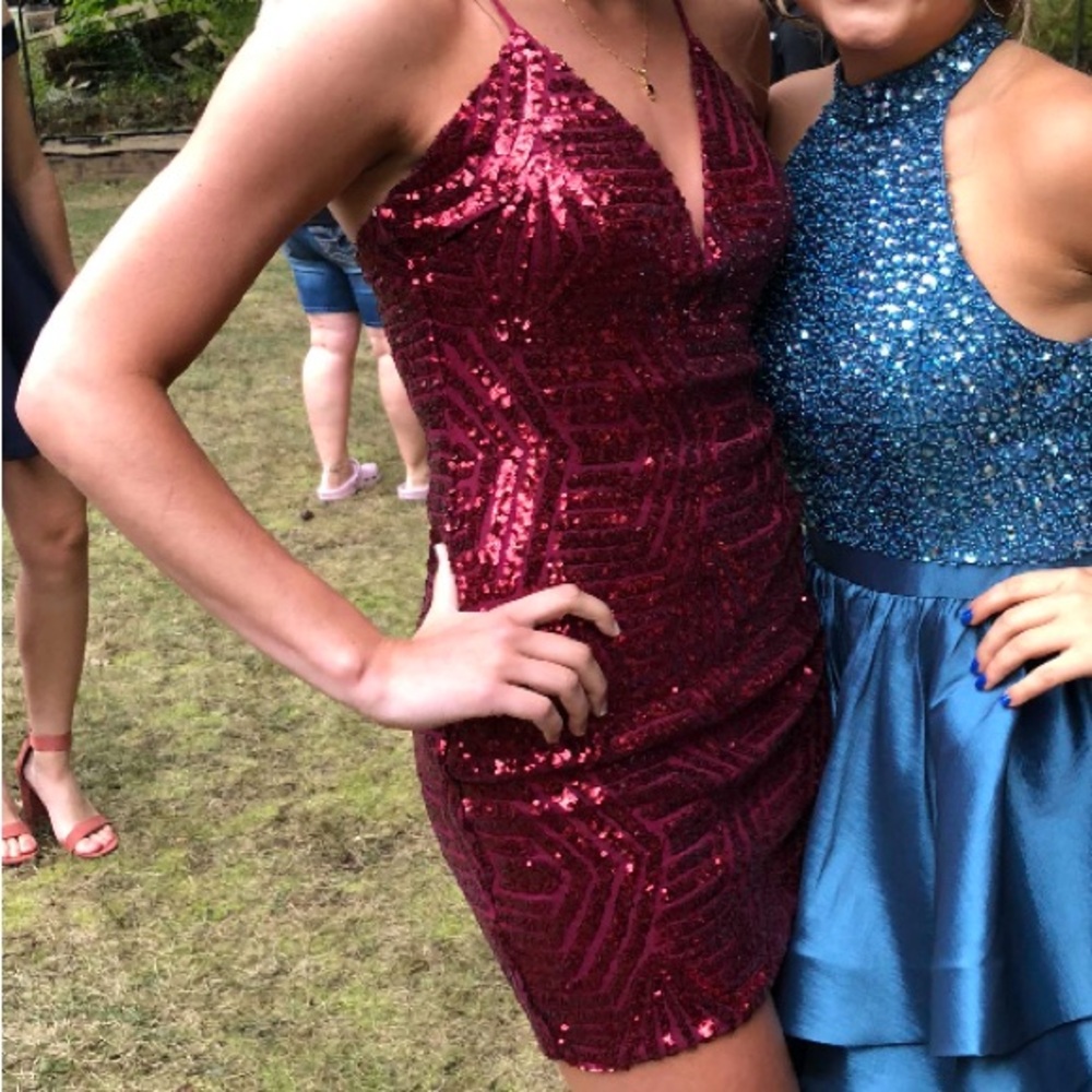 Windsor Red Sequin Mini Dress